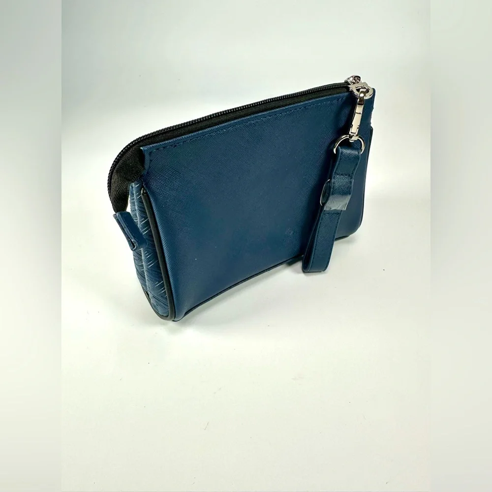 NWOT Salvatore Ferragamo Black and Blue Cosmetic,Amenity Travel Bag